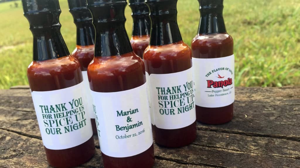 Custom Hot Sauce Wedding Favors