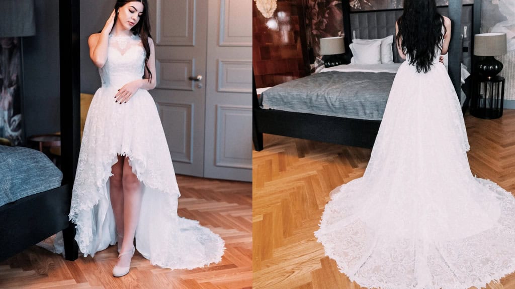 Illusion Lace A-Line Wedding Dress