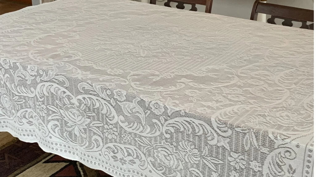 Ivory Lace Tablecloth 70x70 Inches