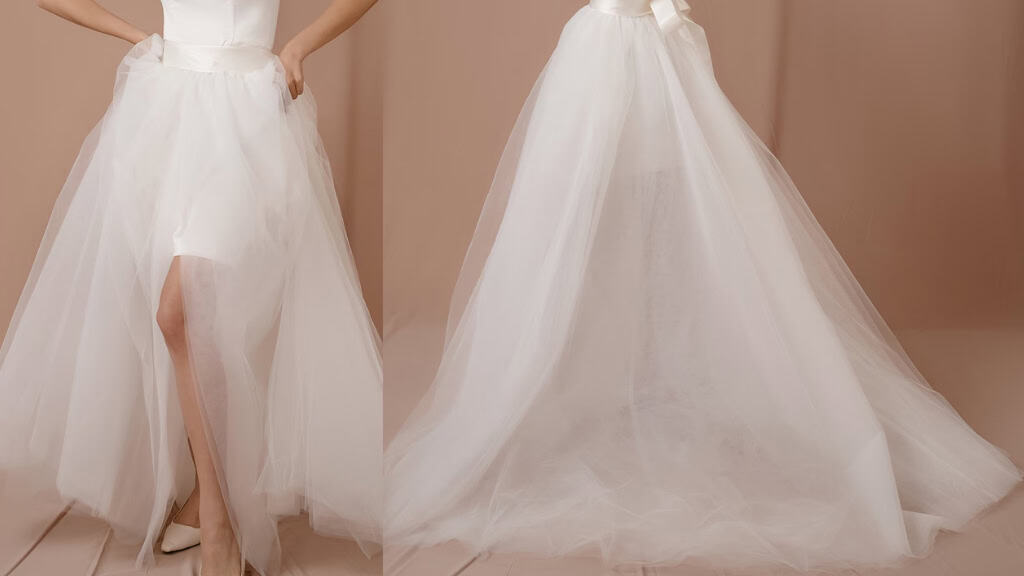 Ivory Tulle Bridal Overskirt