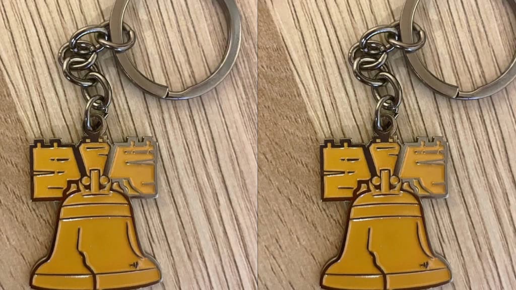 Liberty Bell Metal Keychain