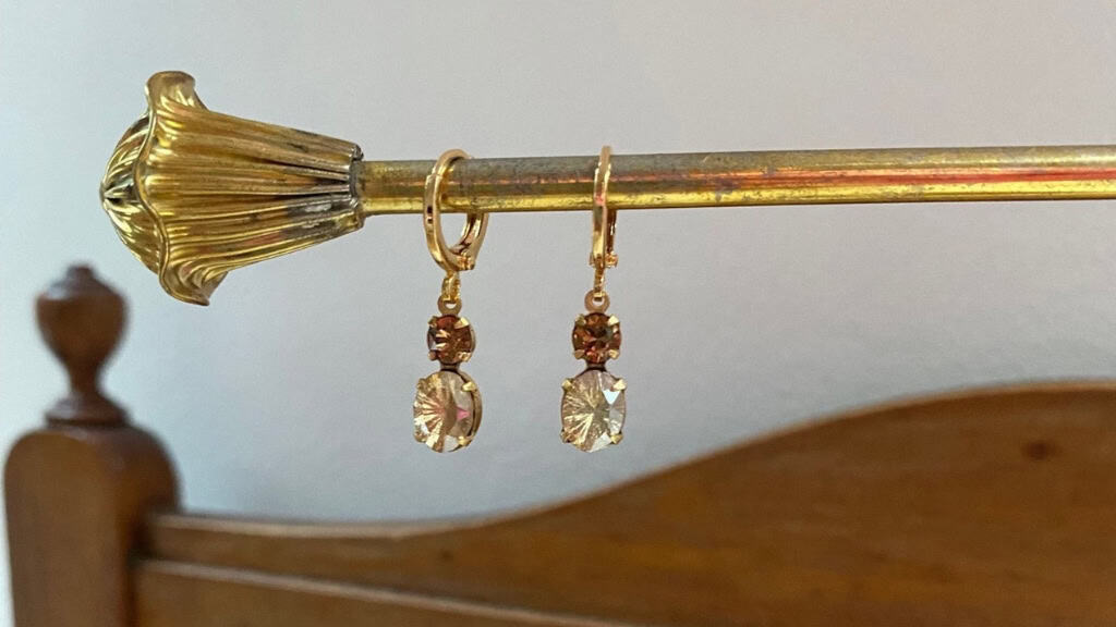 Light Colorado Topaz Huggie Hoop Earrings
