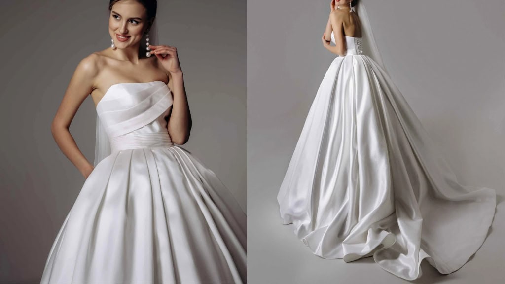 Lush Satin Royal Wedding Gown