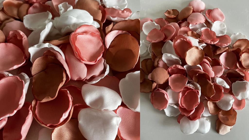 Luxury Blush Satin Wedding Petals