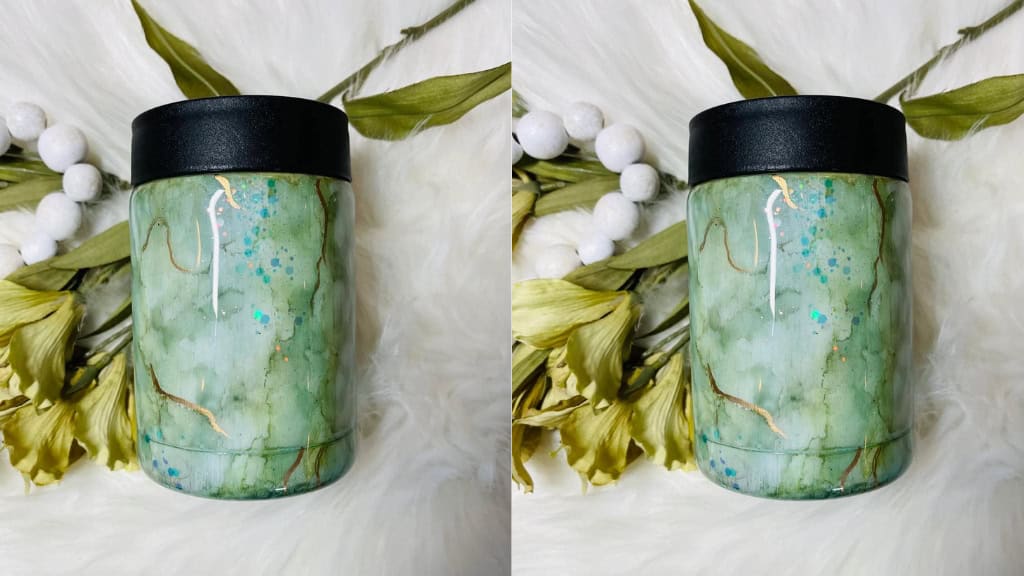 Marble Patterned 12oz Can Cooler
