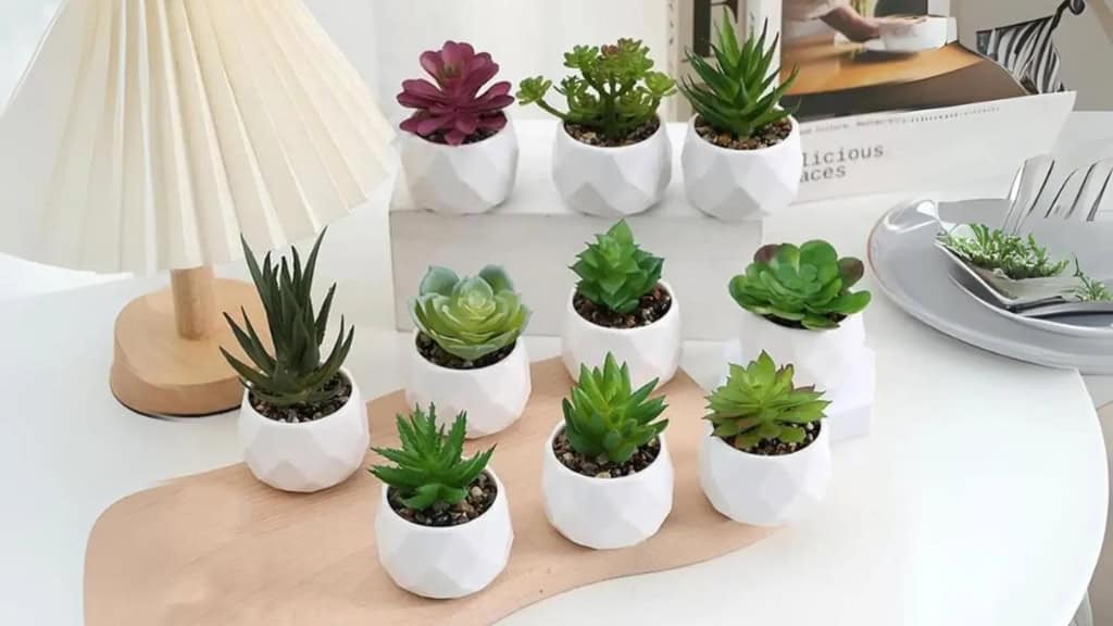 Mini Artificial Succulent Bonsai Plants