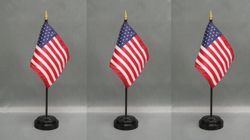 Mini U.S. Flag with Stand