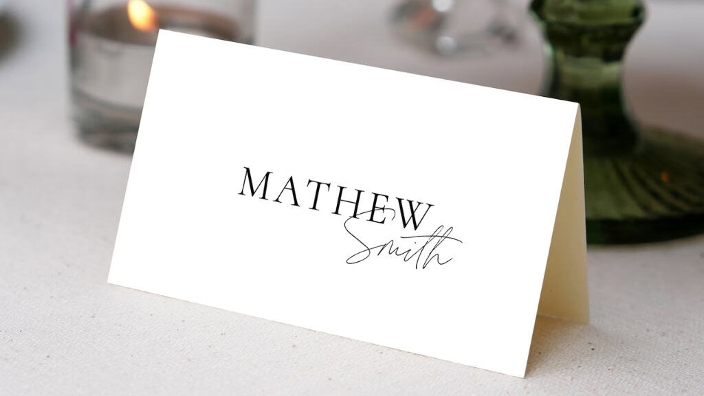Minimalist Editable Wedding Place Cards