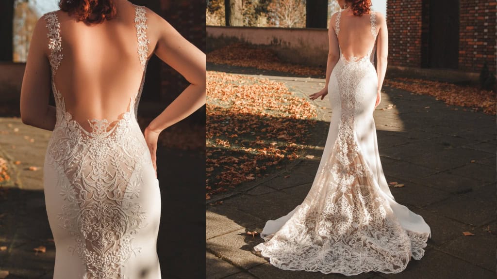 Minimalist Open Back Mermaid Bridal Gown