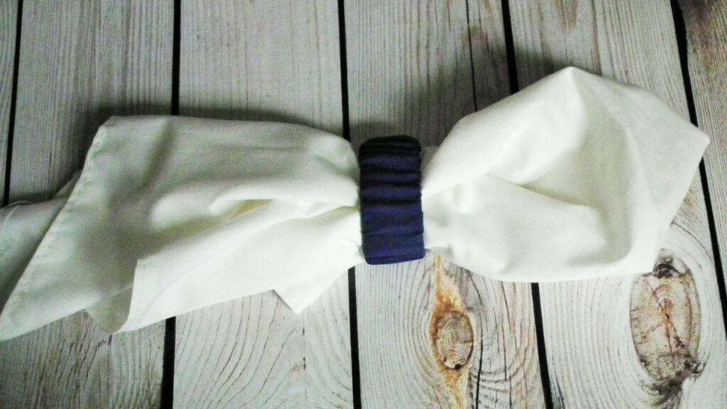 Navy Elastic Fabric Napkin Ring