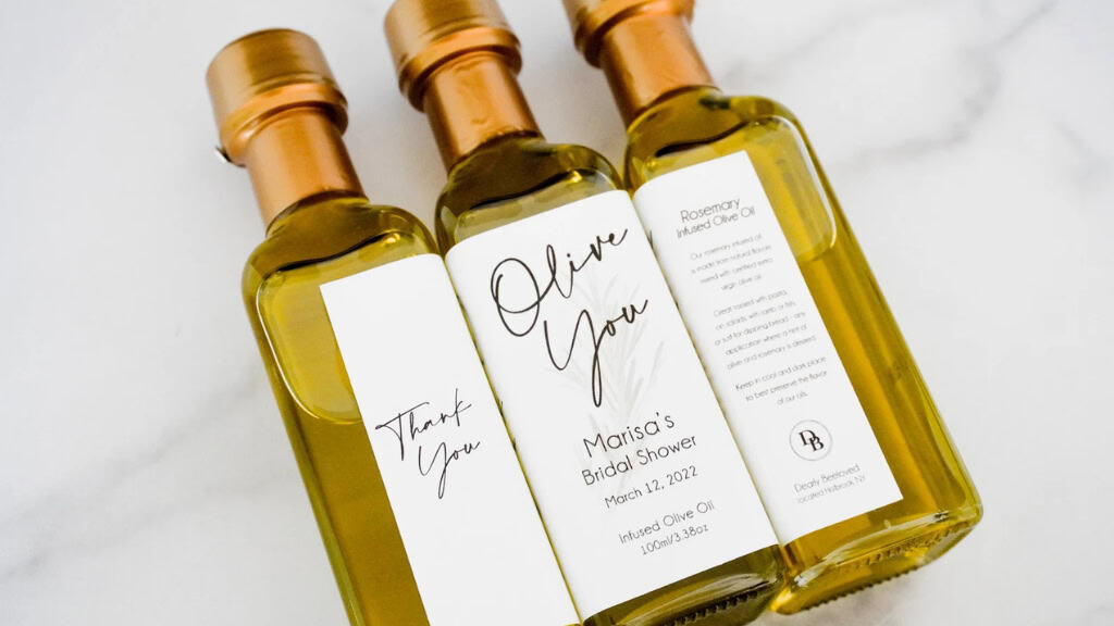 Olive You Olive Oil Wedding Favors