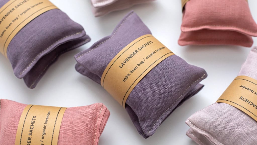 Organic Linen Lavender Sachet Set