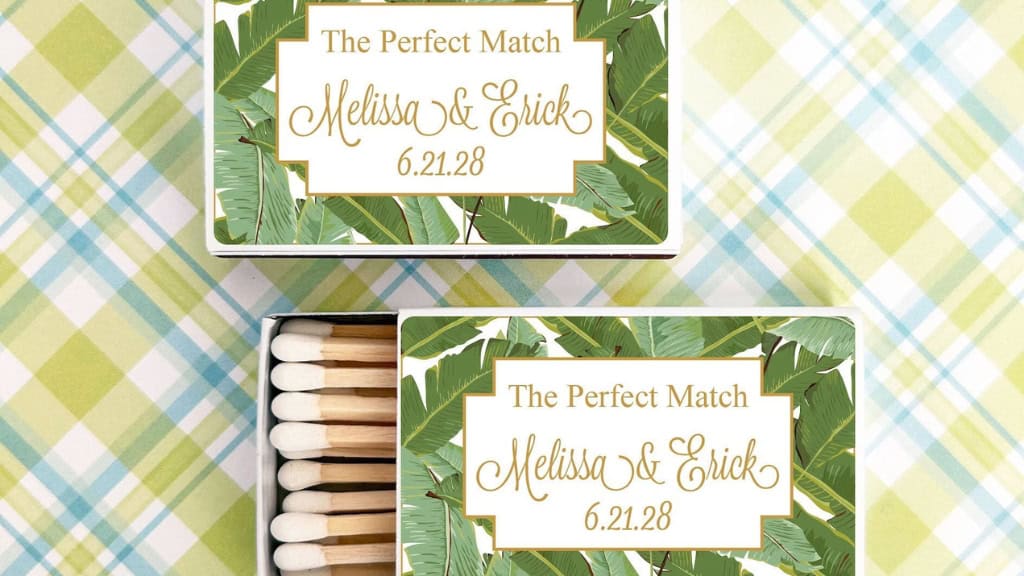 Palm Beach Personalized Wedding Matchboxes