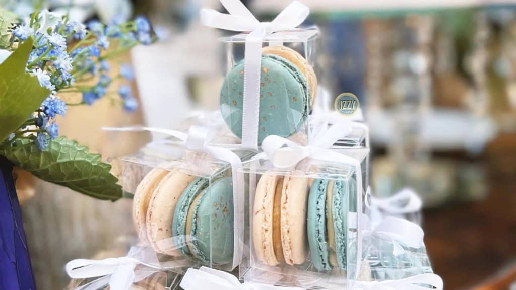 Party Macarons Favor Clear Box
