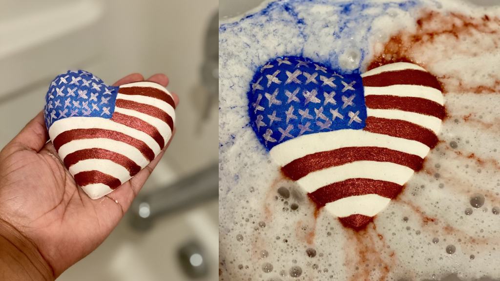 Patriotic American Flag Bath Bomb