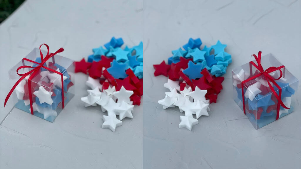 Patriotic Floral Soap Star Set