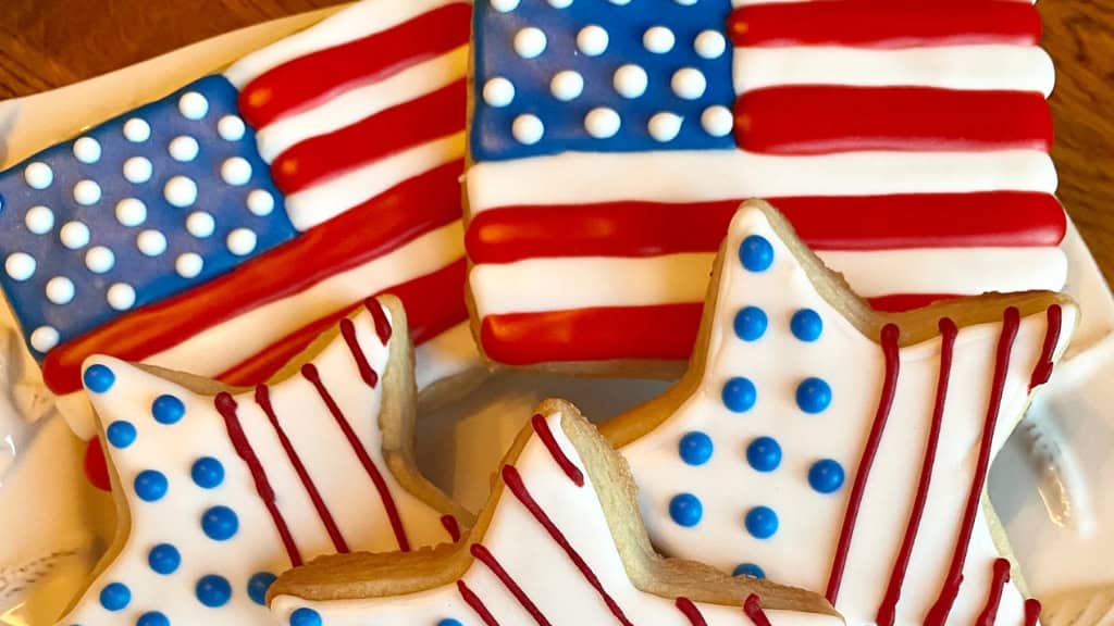 Patriotic Star American Flag Cookies