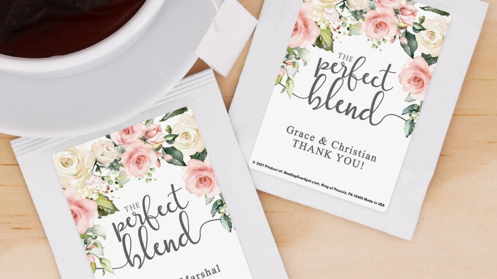 Perfect Blend Floral Tea Wedding Favors