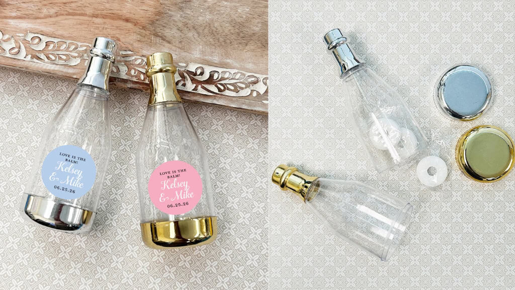 Personalized Acrylic Champagne Bottle Favor Boxes