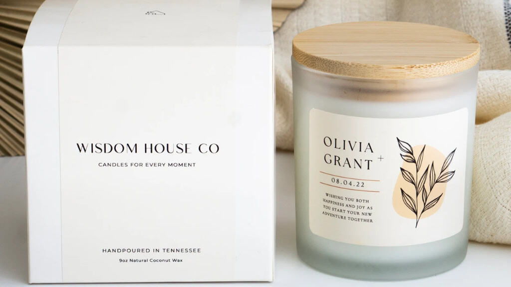 Personalized Engagement Candle Gift Box