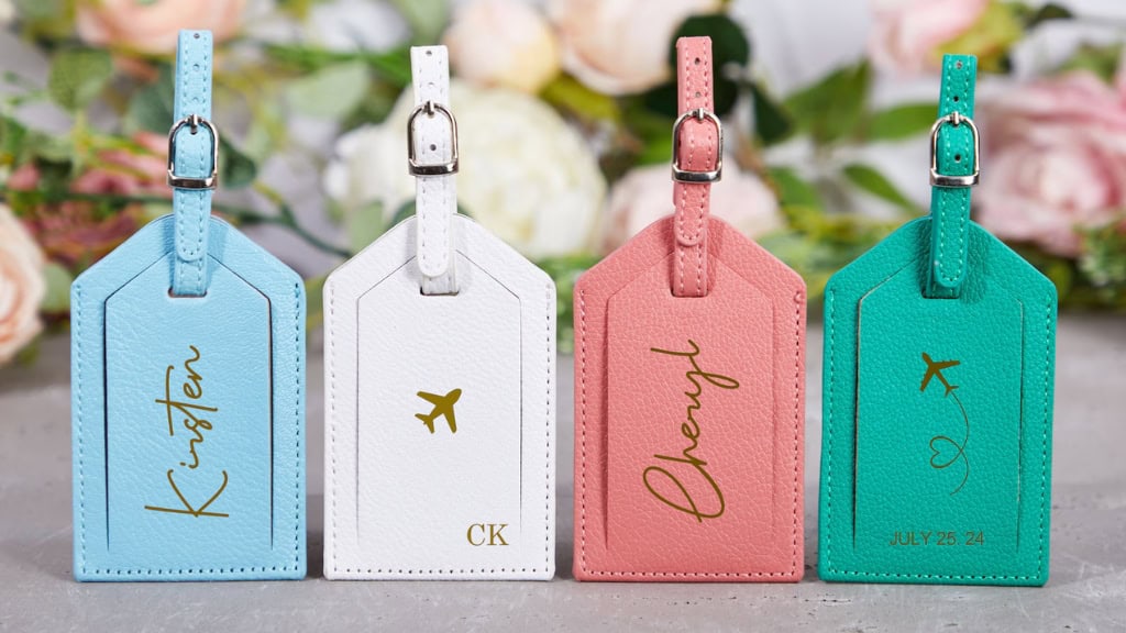 Personalized Leather Monogram Luggage Tags