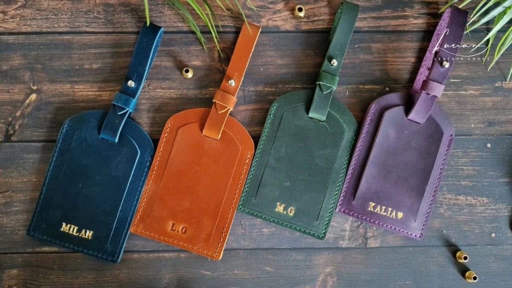 Personalized Leather Luggage Tags