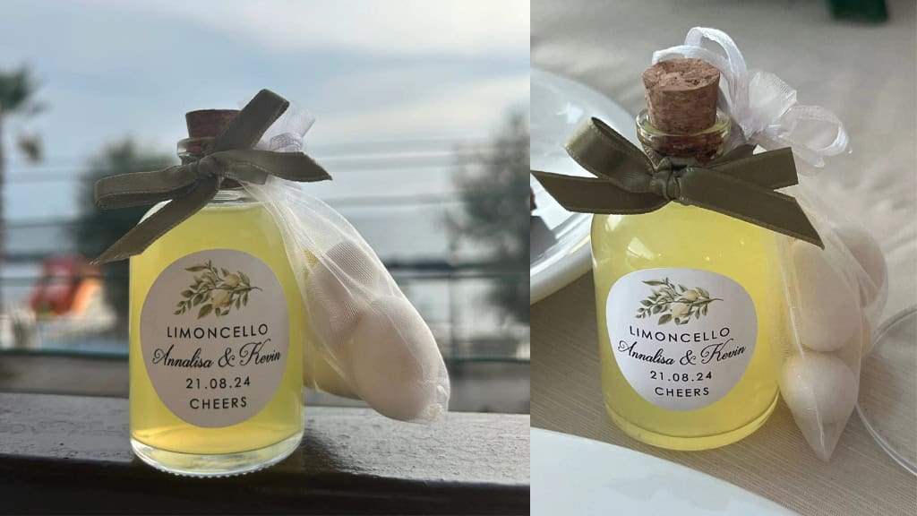 Personalized Limoncello Bottles with Custom Labels