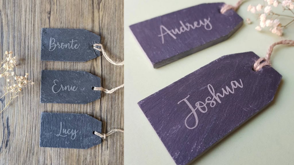 Personalized Engraved Slate Table Names