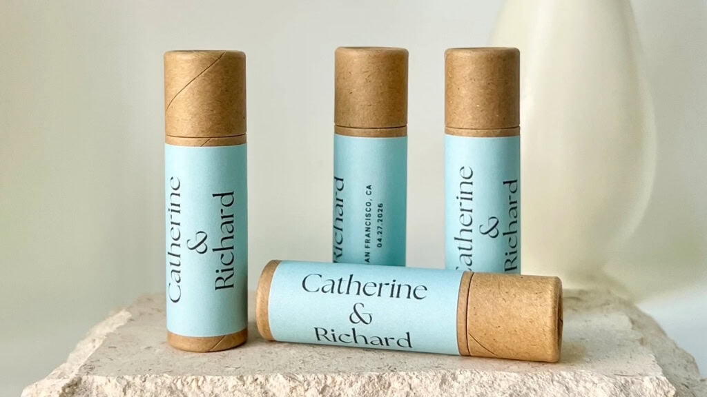 Personalized Vegan Wedding Lip Balm