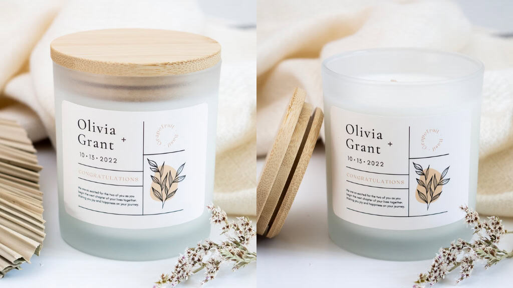 Personalized Wedding and Engagement Candle