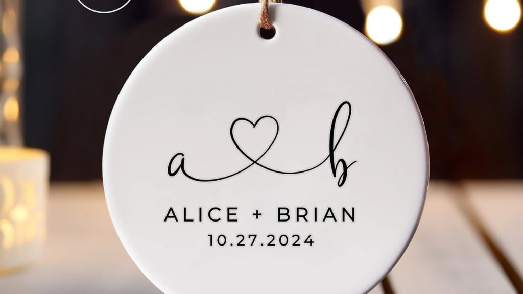 Personalized Wedding Keepsake Ornament