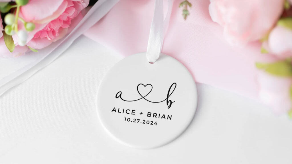 Personalized Wedding Keepsake Ornament