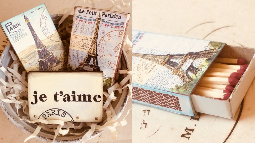 Petite Match Trio with Eiffel Tower Design
