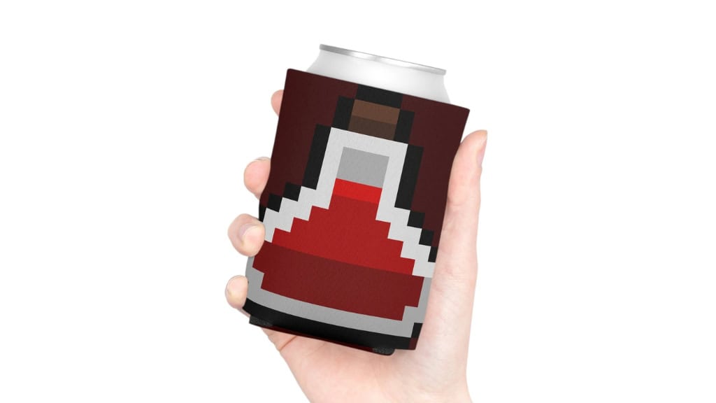 Pixel Health Potion Can Cooler Hugger