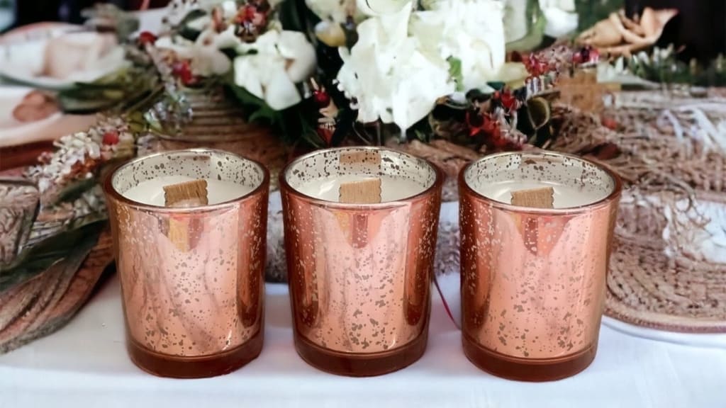 Rose Gold Votive Candles