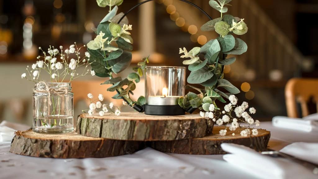 Rustic Wedding Log Slices