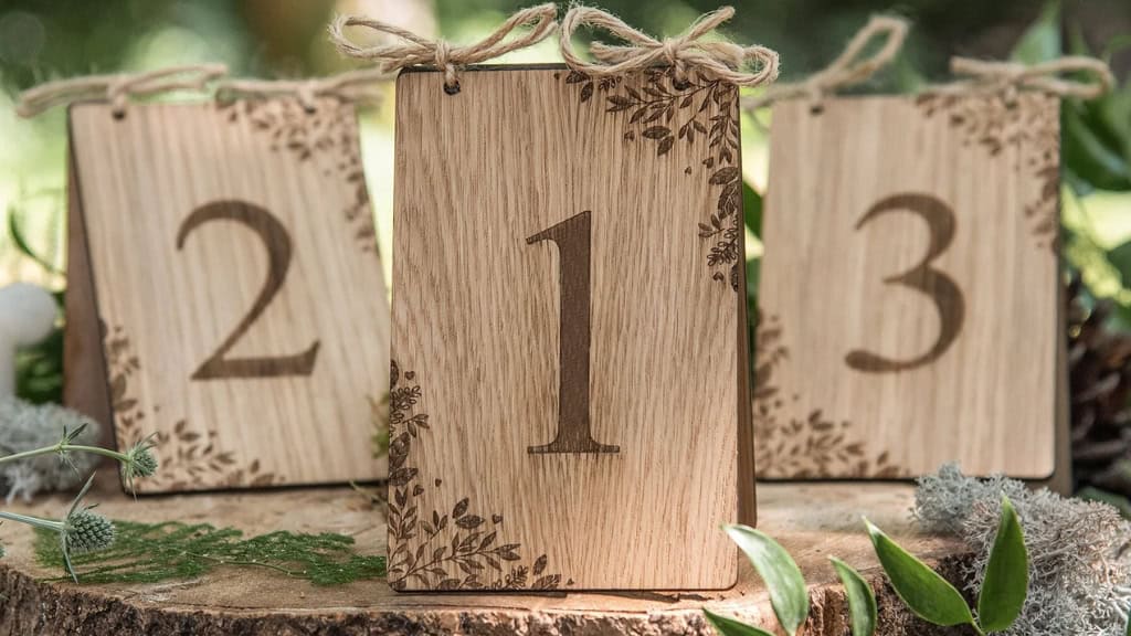 Rustic Wooden Wedding Table Numbers