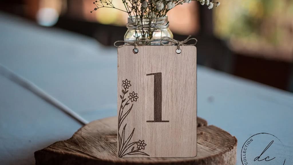 Rustic Wooden Wedding Table Numbers