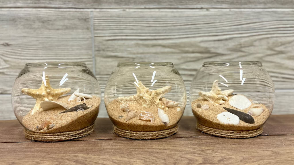 Sand and Seashell Coastal Centerpiece