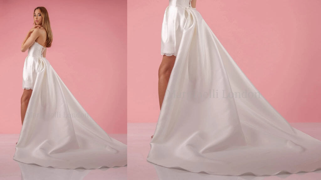 Satin Detachable Wedding Train