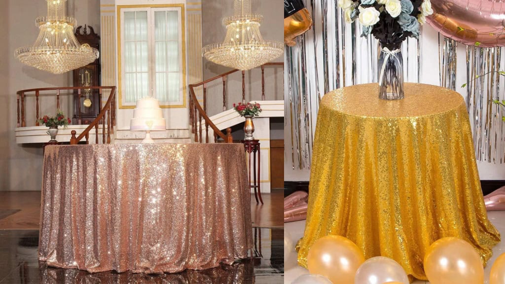 Sequin Round Tablecloth for Events