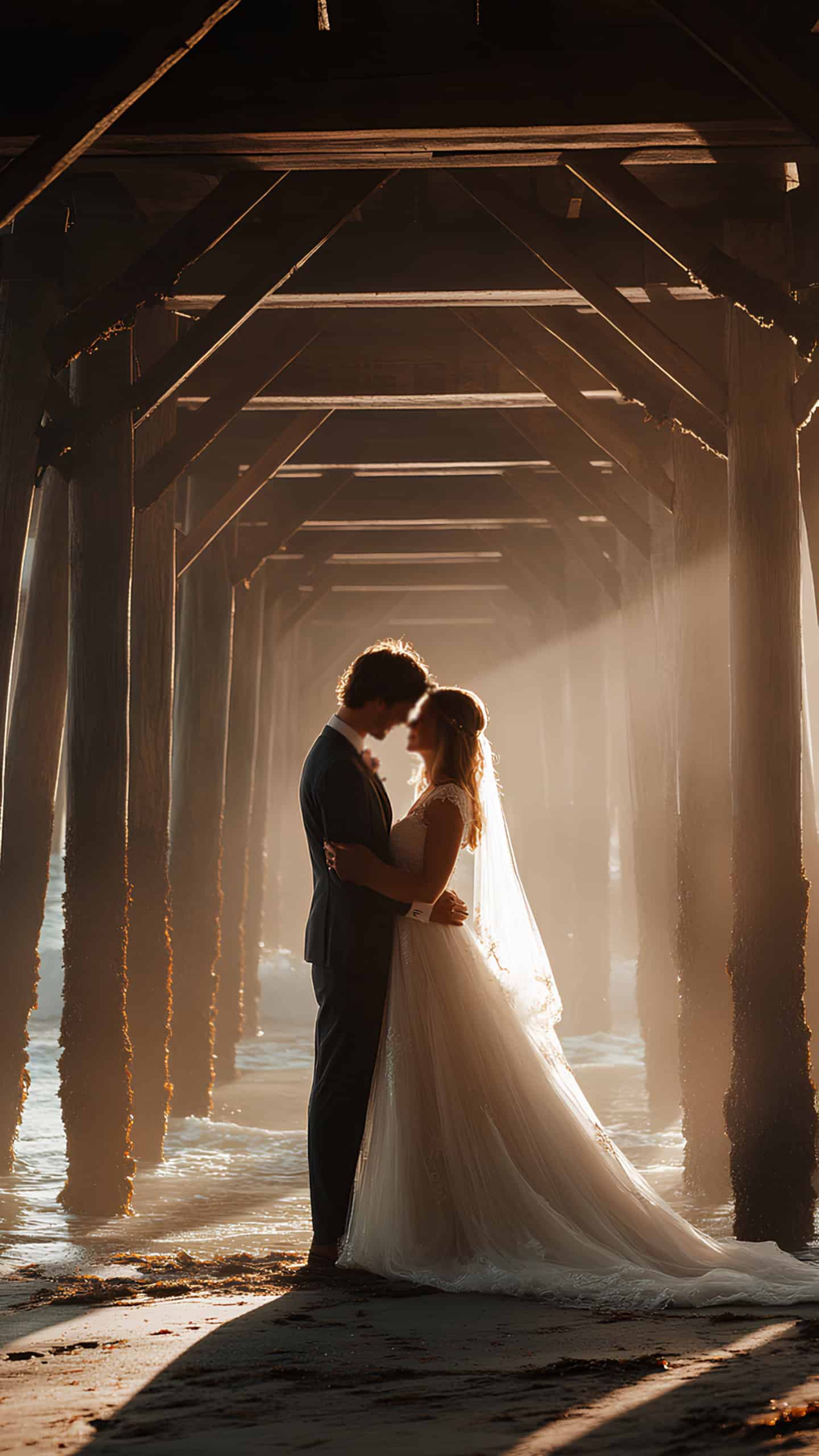 Serene Moment Under a Pier