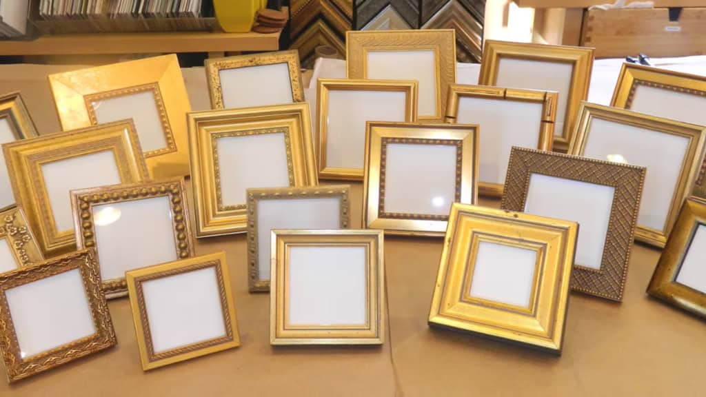 Set of 10 Gold Wedding Table Frames