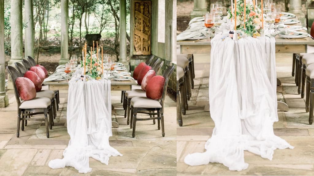 Sheer Linen Gauze Table Runner