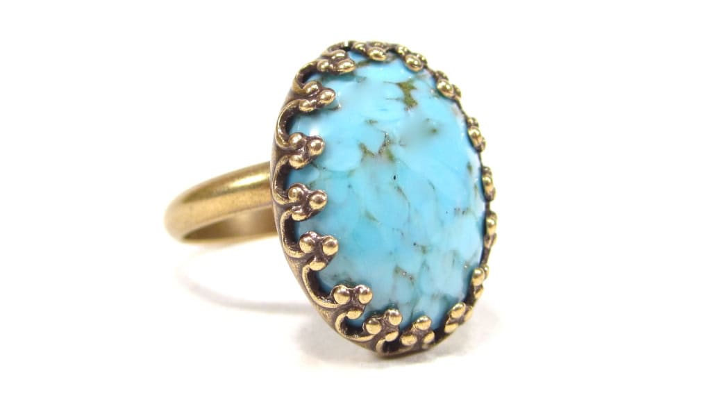 SoHo® Vintage Bronze Turquoise Ring