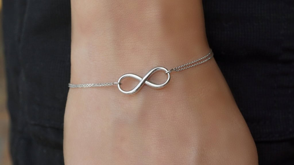 Solid Gold Sideways Infinity Bracelet