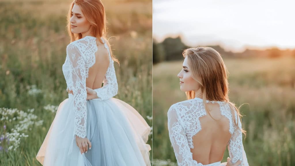 Sophia Plus Size Lace Backless Bridal Top