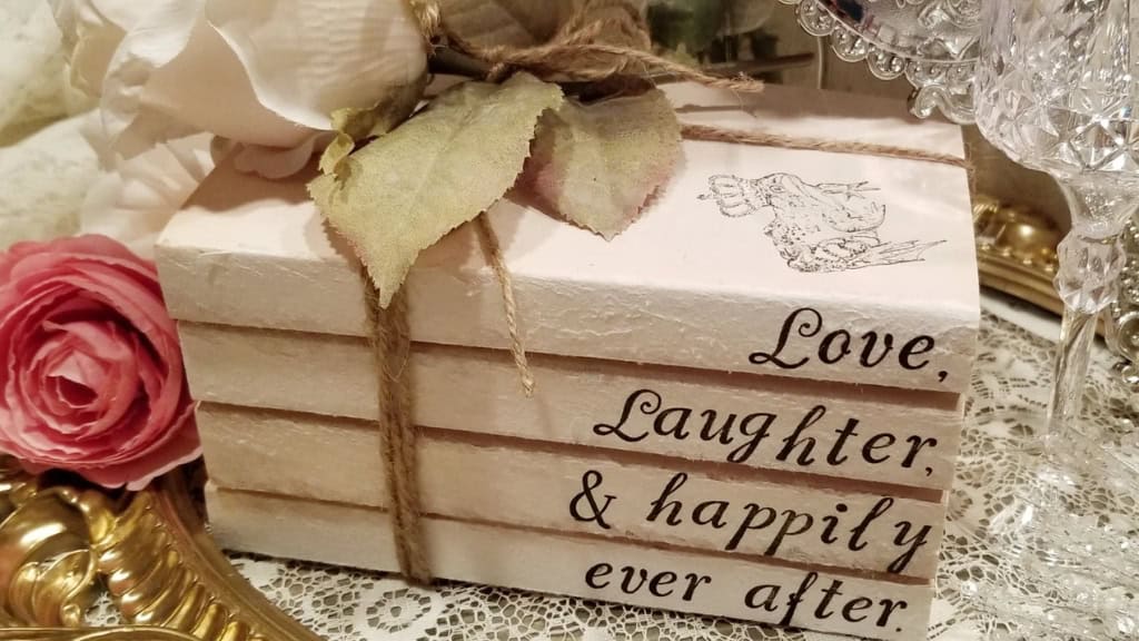 Stamped Book Set for Wedding Decor