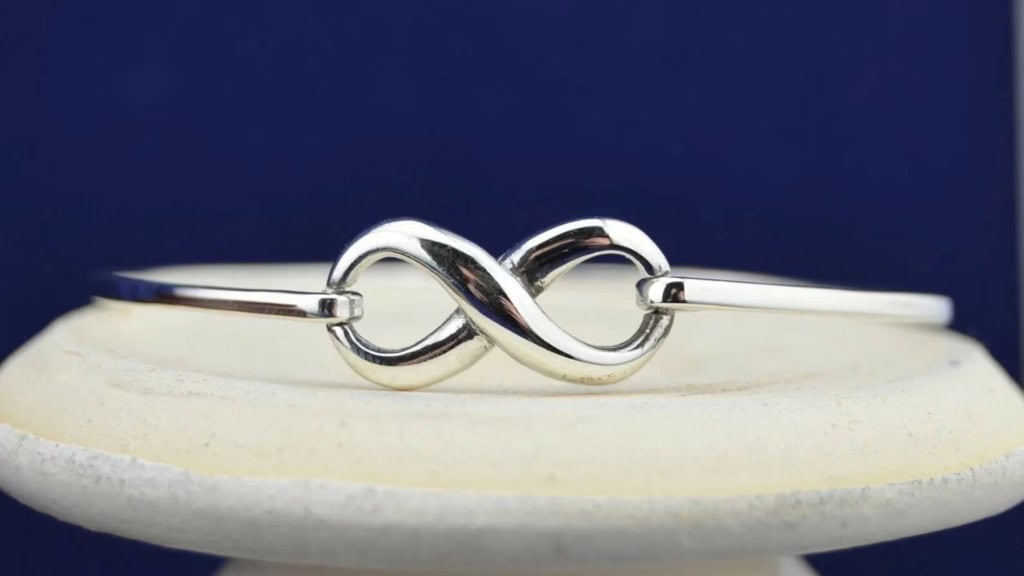 Sterling Silver Infinity Bangle Bracelet