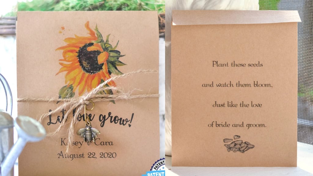 Eco-Friendly Sunflower Seed Wedding Favors